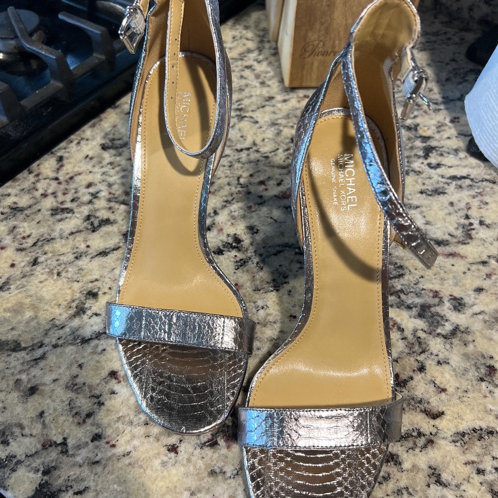 Silver Michael Kors heels